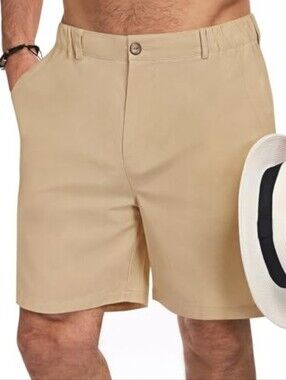 NWT Puimentiua Men's Khaki Casual Shorts